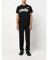 DSQUARED2 X Pac Man Logo Print T Shirt