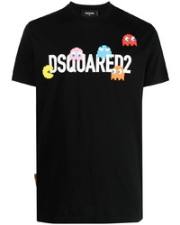 DSQUARED2 X Pac Man Logo Print T Shirt