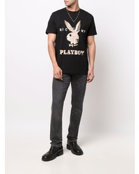 John Richmond X Playboy Logo Print T Shirt