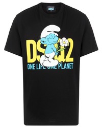 DSQUARED2 X The Smurfs Cotton T Shirt