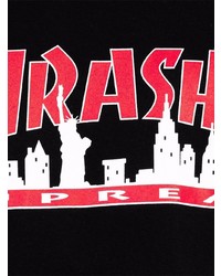 Supreme X Thrasher Logo Print Skyline T Shirt