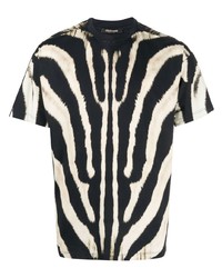 Roberto Cavalli Zebra Print T Shirt