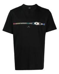 PS Paul Smith Zip Print Cotton T Shirt