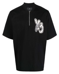 Y-3 Zip Up Logo Print T Shirt
