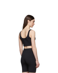 Sporty and Rich Black Wellness Cropped Tank Top