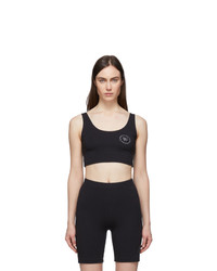 Sporty and Rich Black Wellness Cropped Tank Top