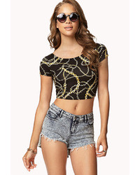 Forever 21 Chain Print Crop Top