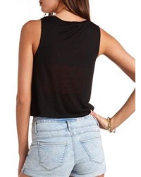 Charlotte Russe Americana Bow Graphic Muscle Tee
