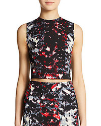 Saks Fifth Avenue RED Sleeveless Printed Cropped Top