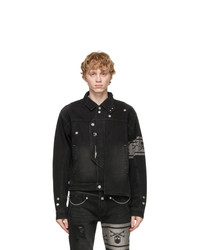 Mastermind Japan Black C2h4 Edition Denim Asymmetric Layered Jacket