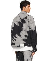 Feng Chen Wang Black Gray Denim Jacket