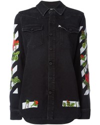 Off-White Embroidered Denim Jacket, $813 farfetch.com | Lookastic