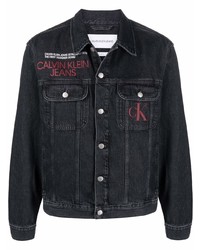 Calvin Klein Jeans Logo Print Denim Jacket