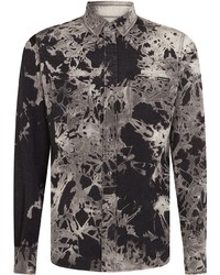 Dolce & Gabbana Foliage Print Denim Shirt
