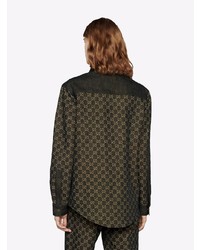 Gucci Gg Jacquard Denim Shirt