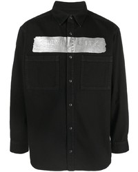Givenchy Logo Embossed Denim Shirt