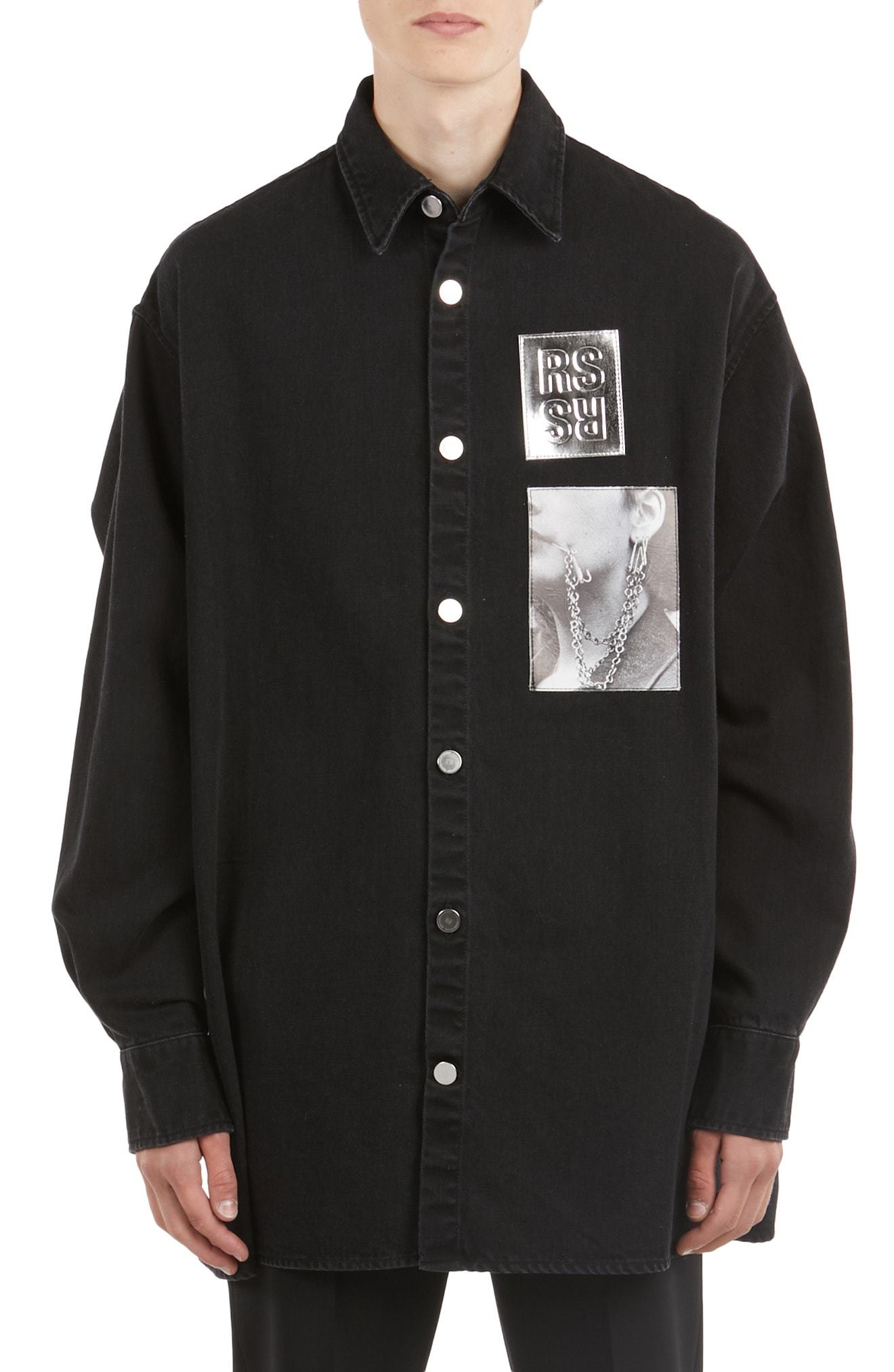 Raf Simons Oversize Patch Denim Shirt, $893 | Nordstrom | Lookastic