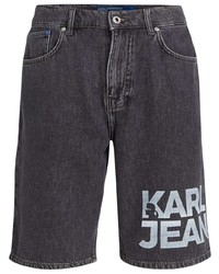 KARL LAGERFELD JEANS Logo Print Denim Shorts