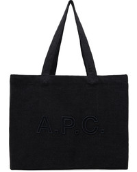 Black Print Denim Tote Bag