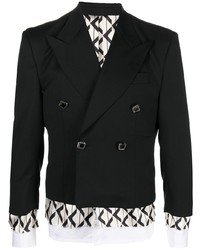 CANAKU Double Breasted Layered Blazer