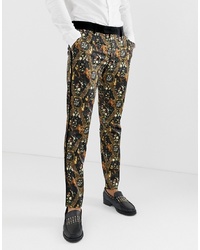 ASOS Edition Skinny Suit Trousers In Baroque Printed Sa