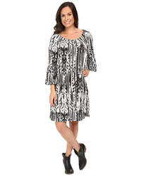 Roper 0431 Feather Ikat Printed Jersey Dress