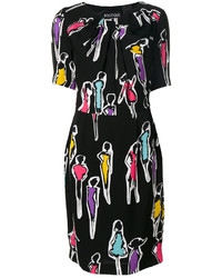Moschino Boutique Sketch Print Dress