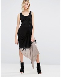 Religion Dip Dye Asymmetric Dress