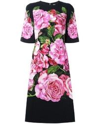 Dolce & Gabbana Rose Print Cady Dress