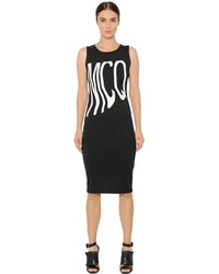 McQ by Alexander McQueen Logo Printed Heavy Cotton Jersey Dress
