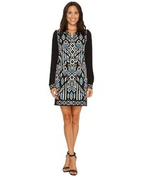 Laundry by Shelli Segal Mj Print With Embroidery Dress