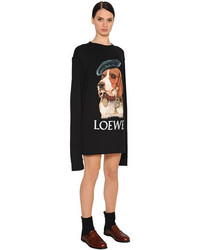 Loewe Oversized Logo Printed Jersey Dress