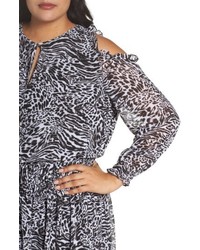 MICHAEL Michael Kors Plus Size Michl Michl Kors Big Cat Print Cold Shoulder Dress
