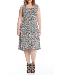 Karen Kane Plus Size Print Highlow Hem Dress