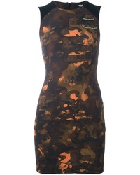 Versus Camouflage Print Fitted Dress