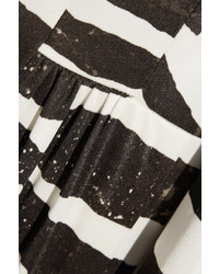 Marc Jacobs Zebra Print Stretch Jersey Dress Black