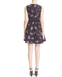 RED Valentino Floral Print Fit Flare Dress