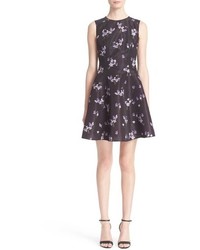 RED Valentino Floral Print Fit Flare Dress