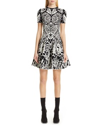 Alexander McQueen Wave Jacquard Minidress