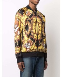 Moschino Teddy Bear Print Bomber Jacket