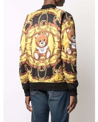 Moschino Teddy Bear Print Bomber Jacket