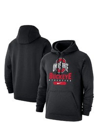 Nike Black Ohio State Buckeyes Big Tall Club Stack Fleece Pullover Hoodie At Nordstrom
