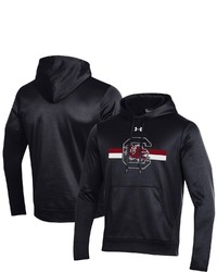 Under Armour Black South Carolina Gamecocks Logo Stripe Fleece Pullover Hoodie At Nordstrom