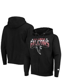 STARTE R Black Atlanta Falcons Throwback Perfect Season Full Zip Hoodie Jacket