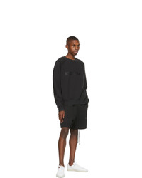 Essentials Black Fleece Pullover Sweatshirt