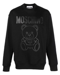 Moschino Teddy Logo Print Cotton Sweatshirt