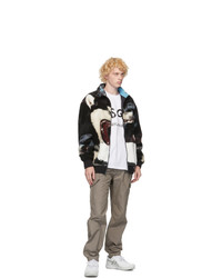 MSGM Multicolor Sherpa Wolf Jacket