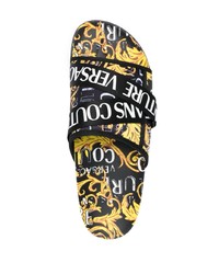 VERSACE JEANS COUTURE Barocco Logo Print Slides