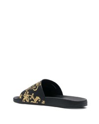 VERSACE JEANS COUTURE Baroque Print Textured Slides