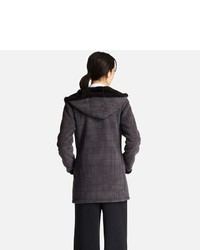 Uniqlo Printed Fluffy Long Sleeve Fleece Coat